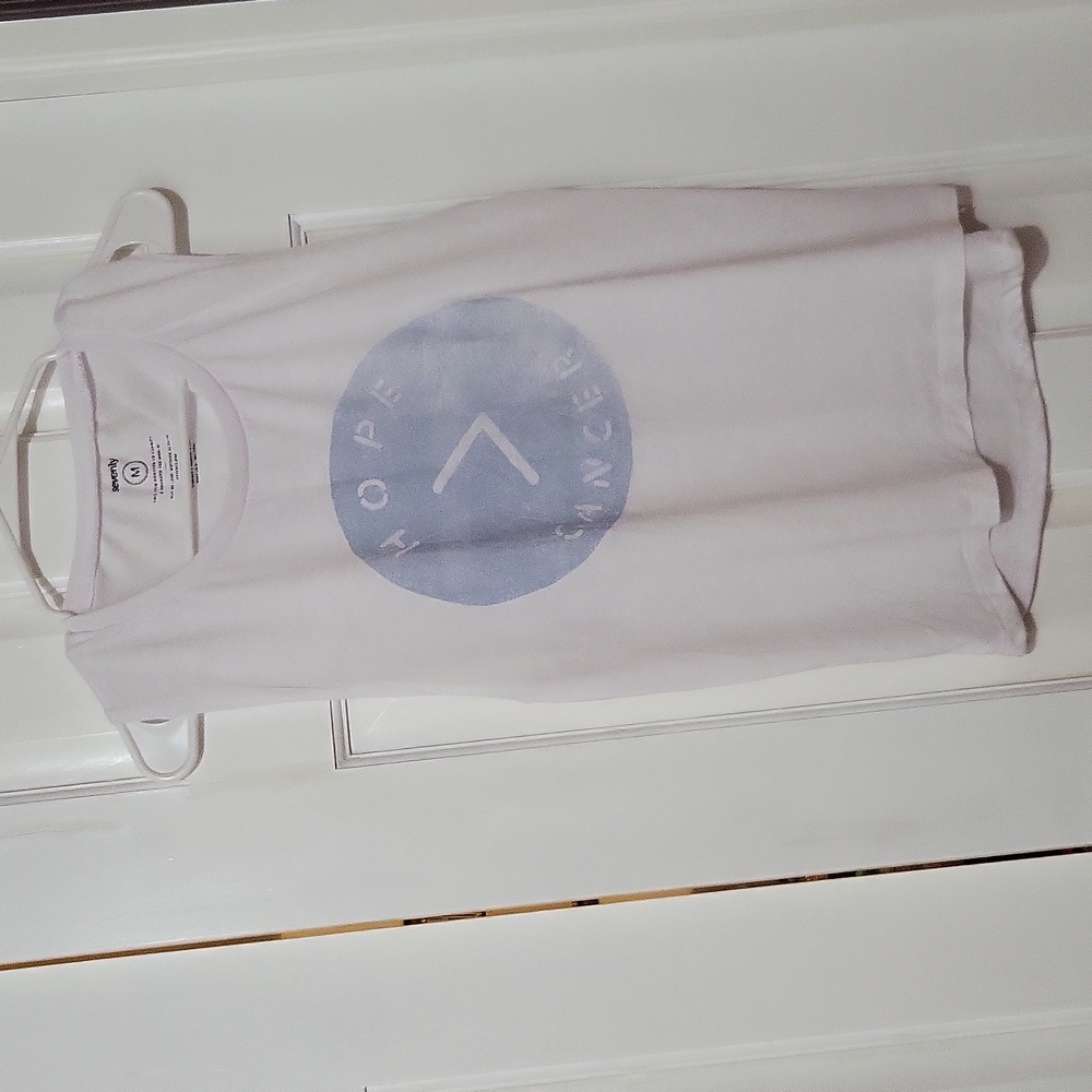 Womens sevenly tanktop, size medium hope>cancer